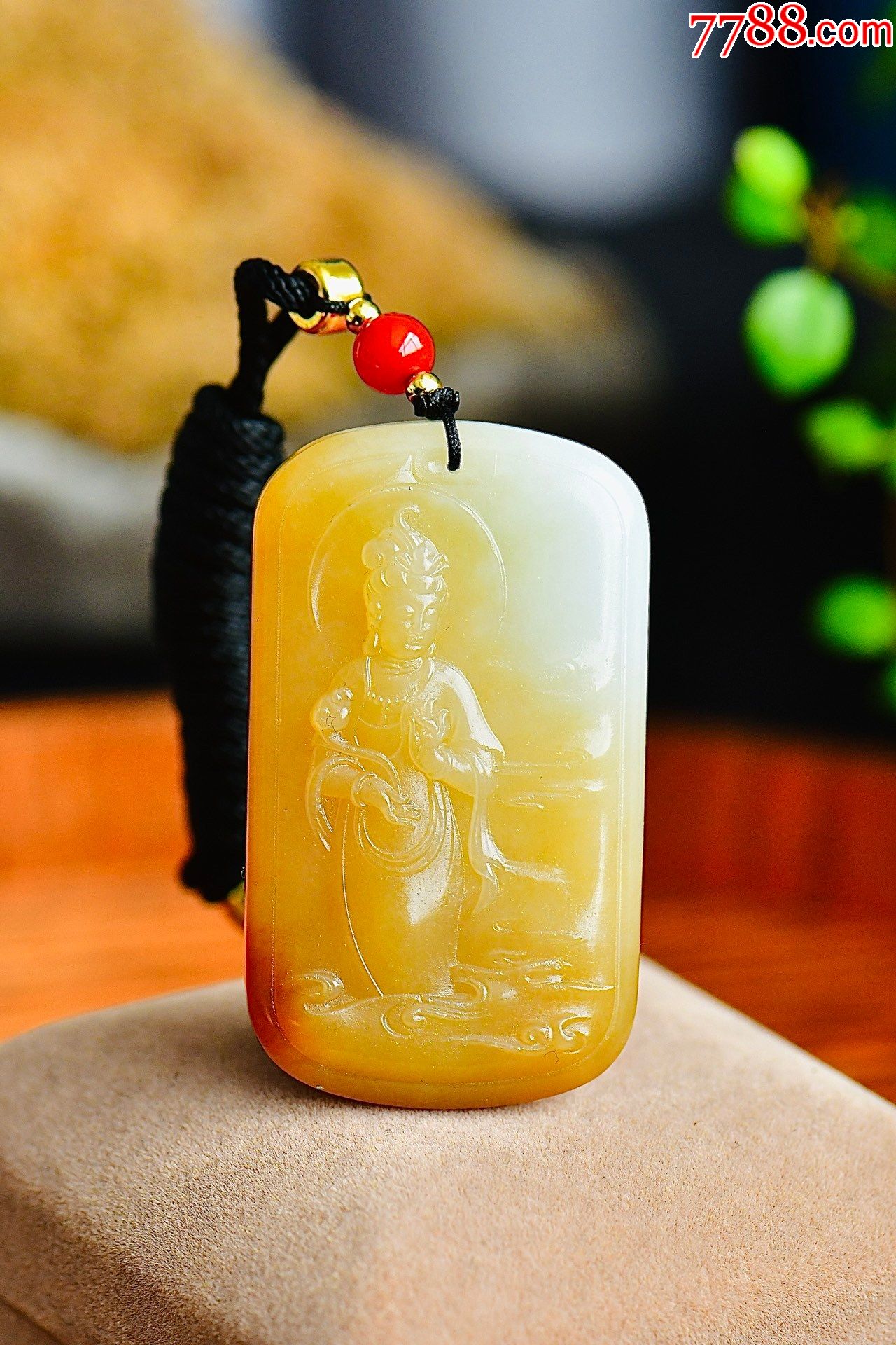 观音和田玉新疆且末挂件aa91s55f