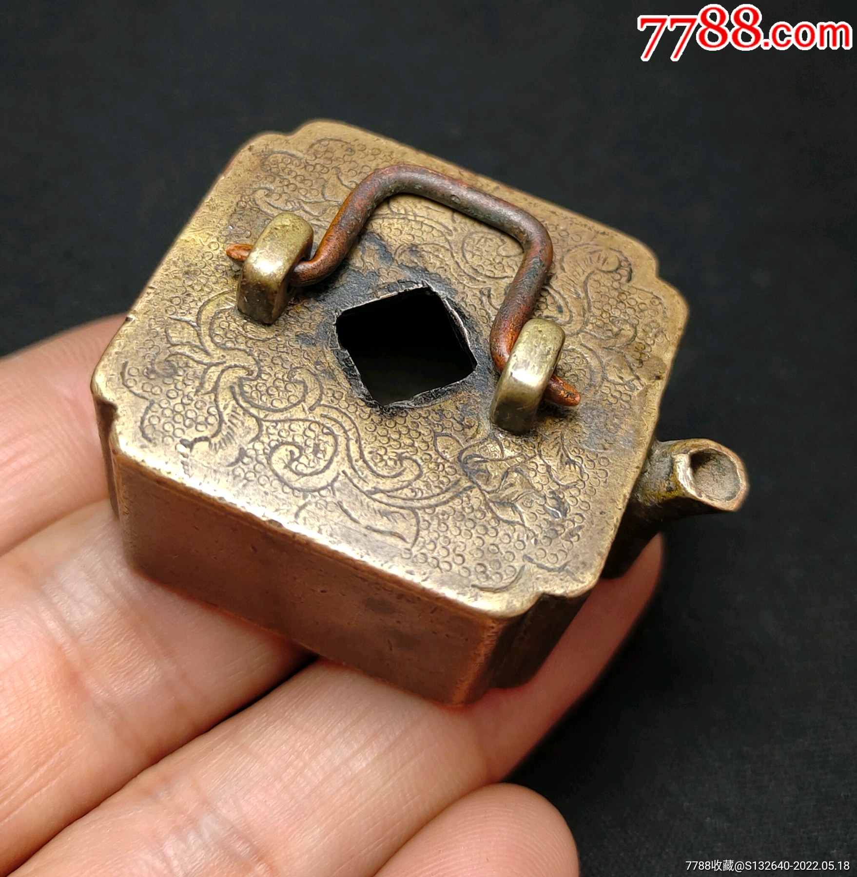 清代文房壶形铜水滴一件