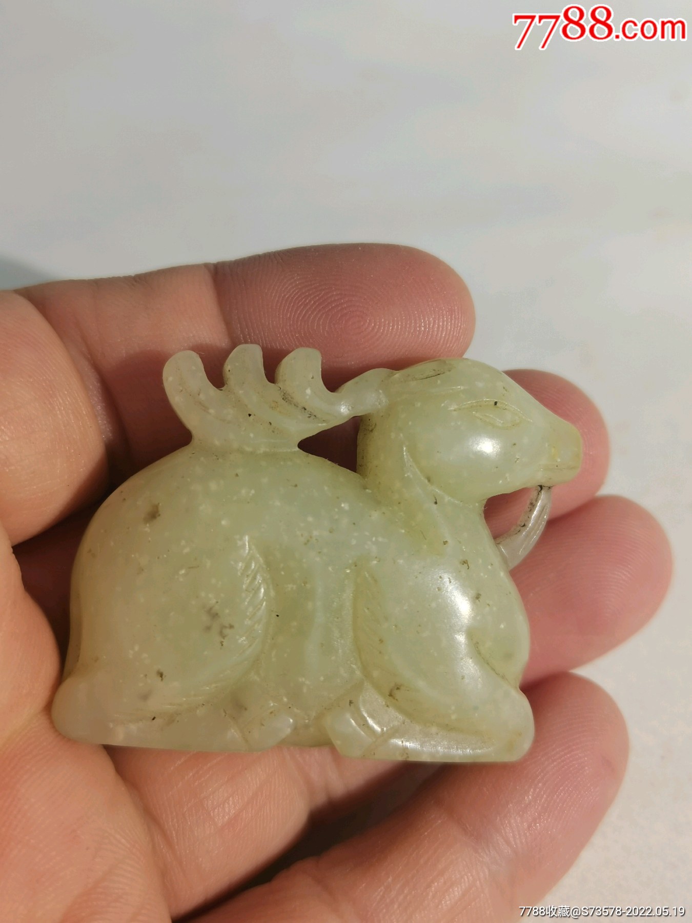 辽金和田玉精品玉鹿_价格350元_第1张_7788收藏__收藏热线
