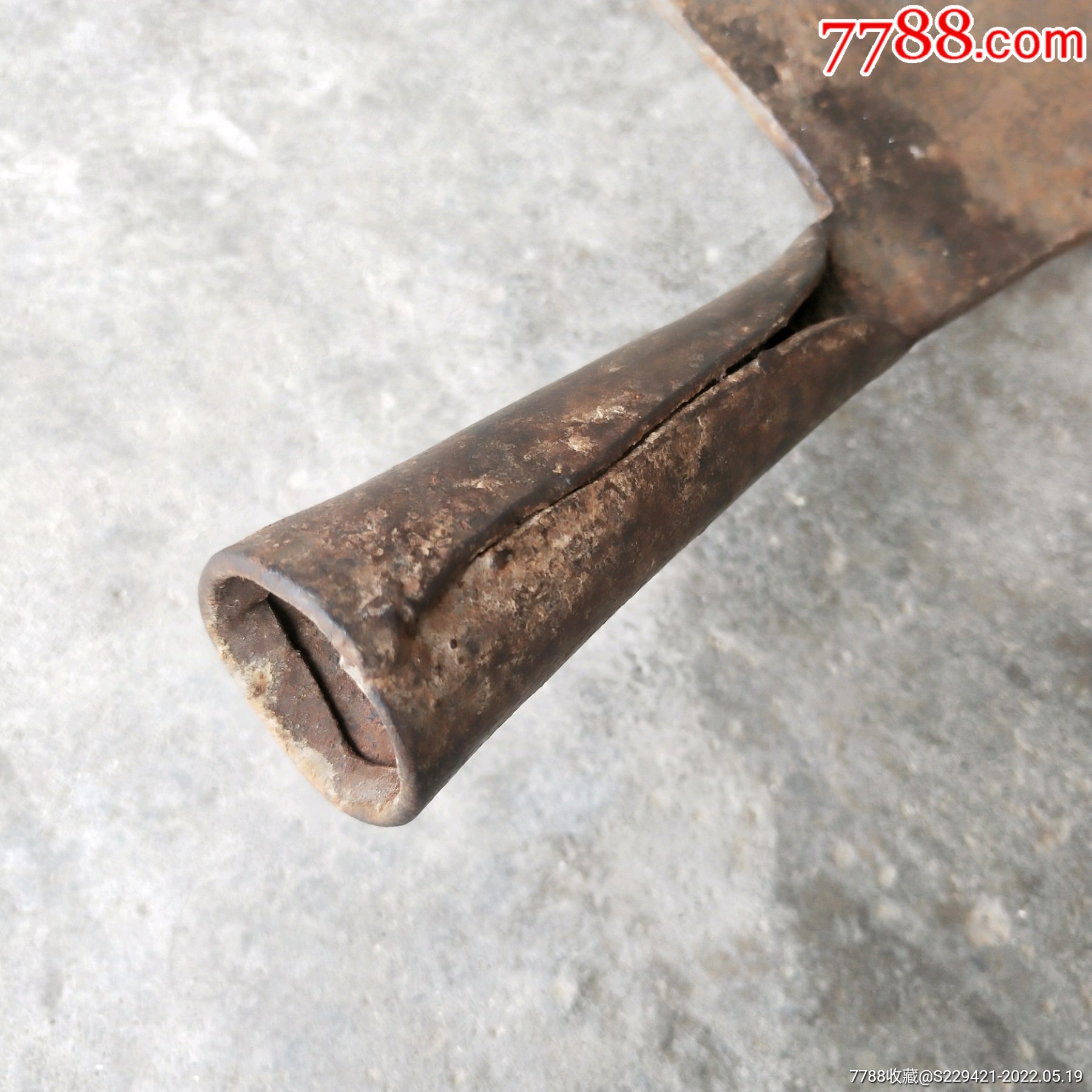 建国后手工锻打铁具厨房用斩骨切菜刀生活工具