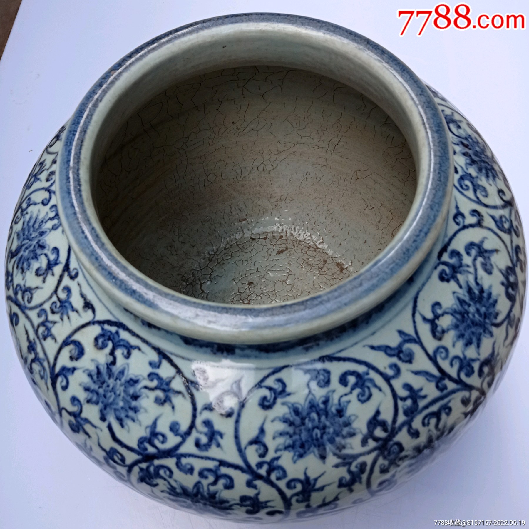 青花缠枝满工大罐_价格1280元_第1张_7788收藏__收藏热线
