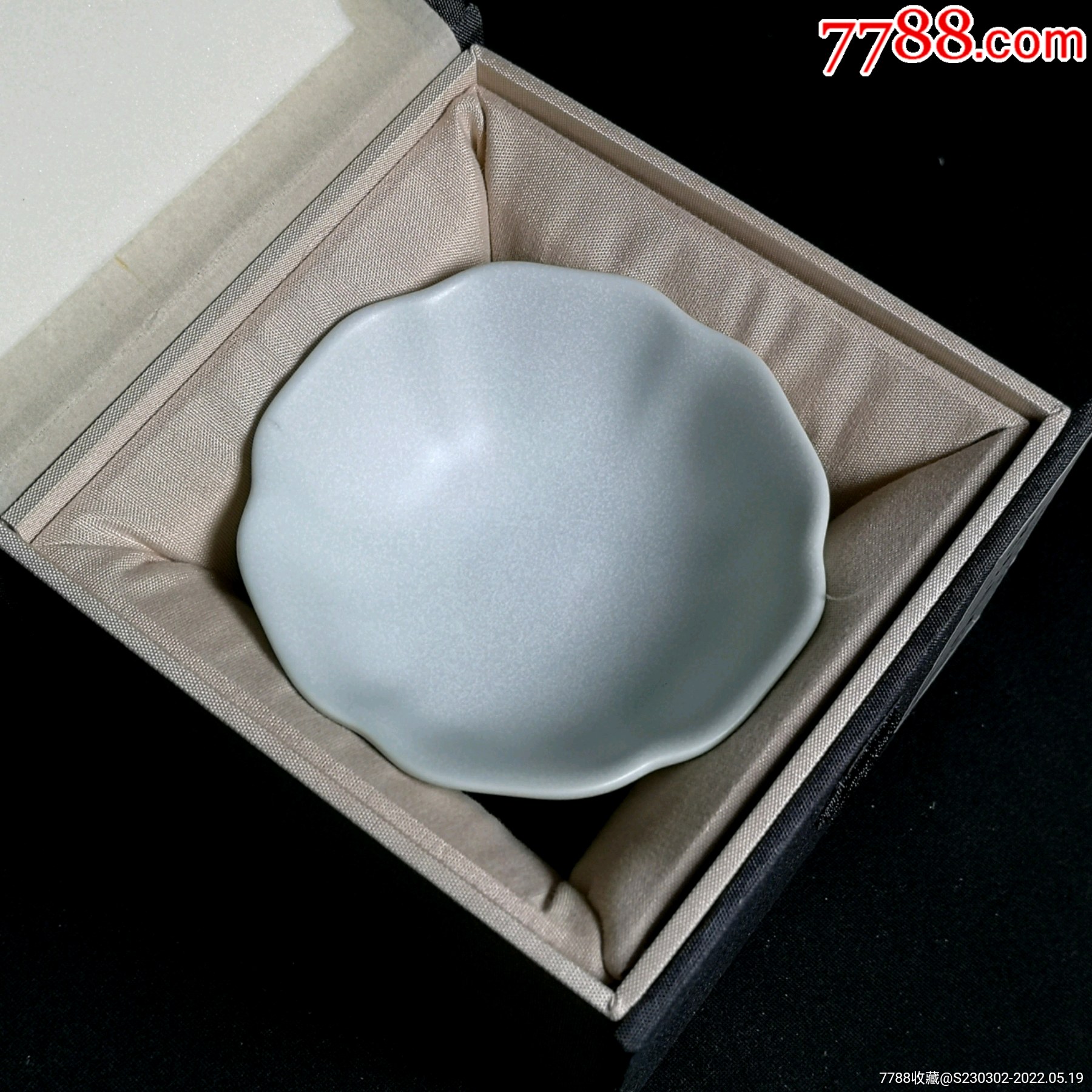 台湾风清汝窑奶白釉茶杯主人杯子