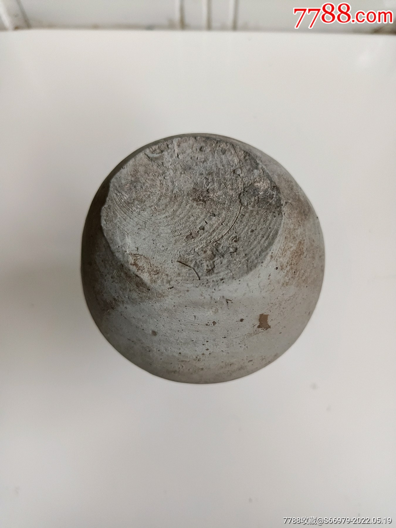 汉代灰陶蒜头瓶高古陶系列