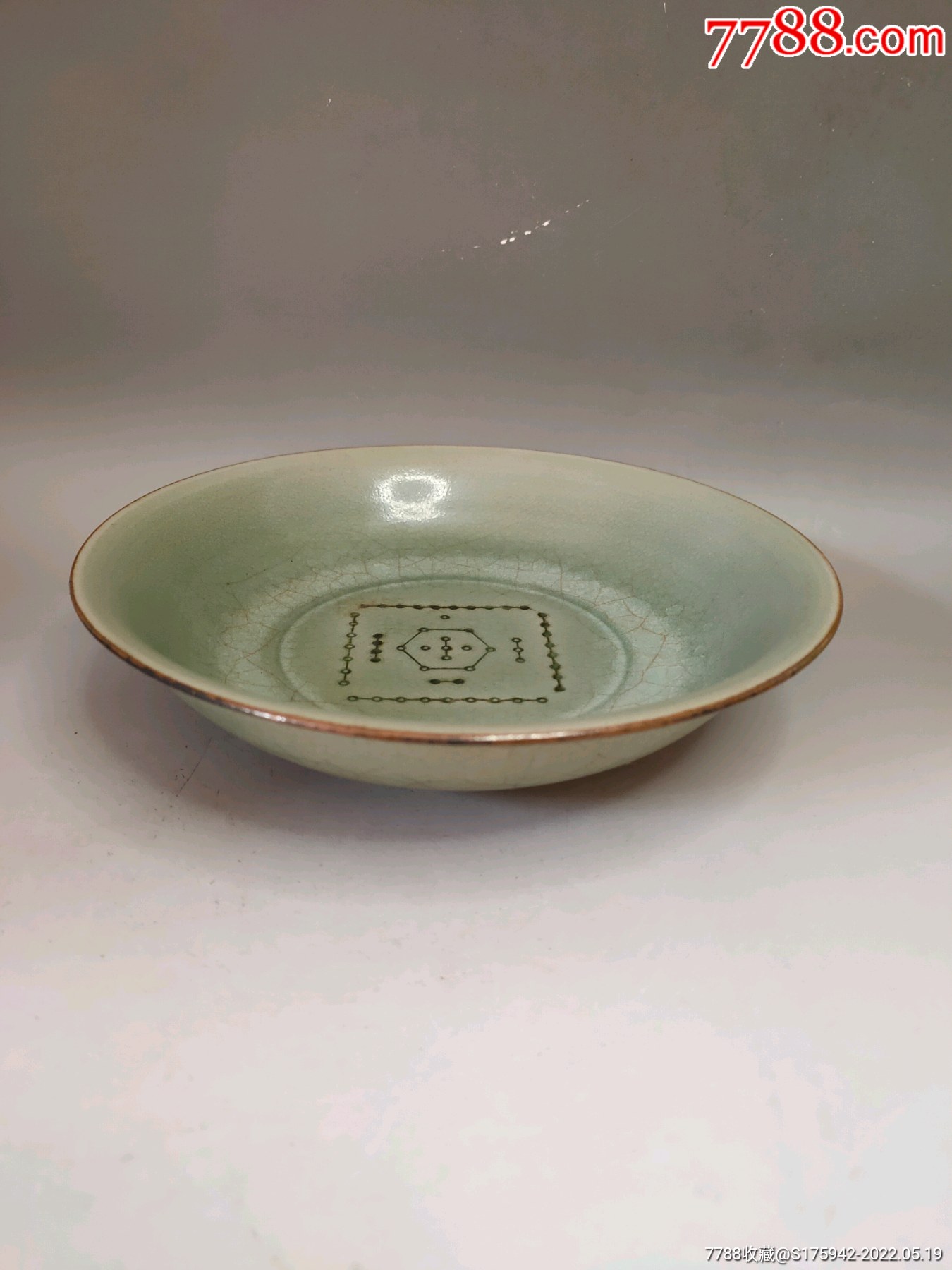 汝瓷盘子,河洛图盘,_价格980元_第1张_7788商城__七七八八商品交易