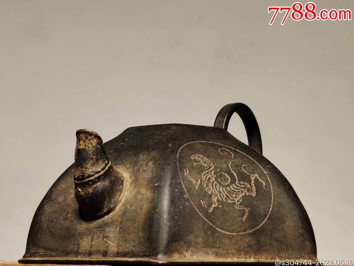 旧藏荣宝斋款铜水滴文房用造型雅致小巧有趣适合文房使用收藏尺寸长