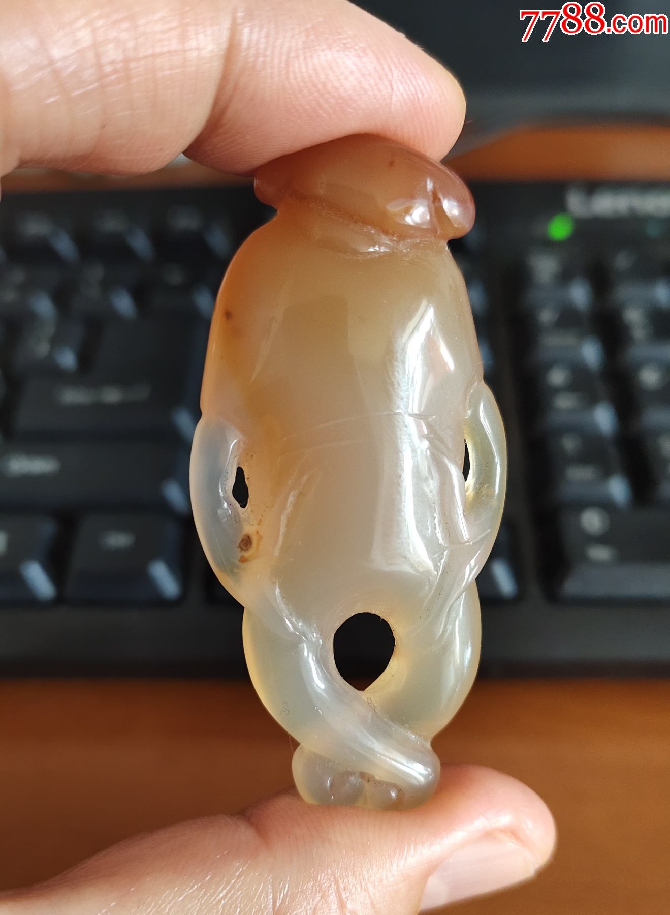 超精美冰种玛瑙鸿运当头人生如意