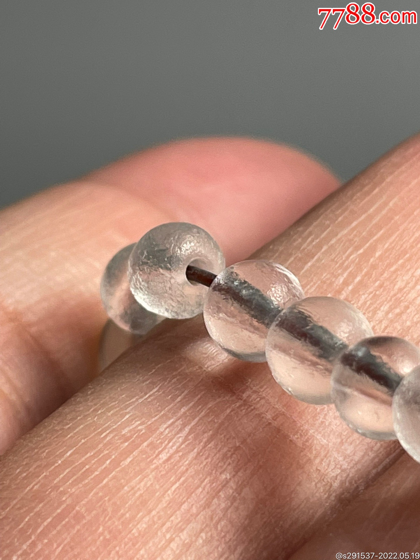 清代官造拒马河白琉璃珠108颗