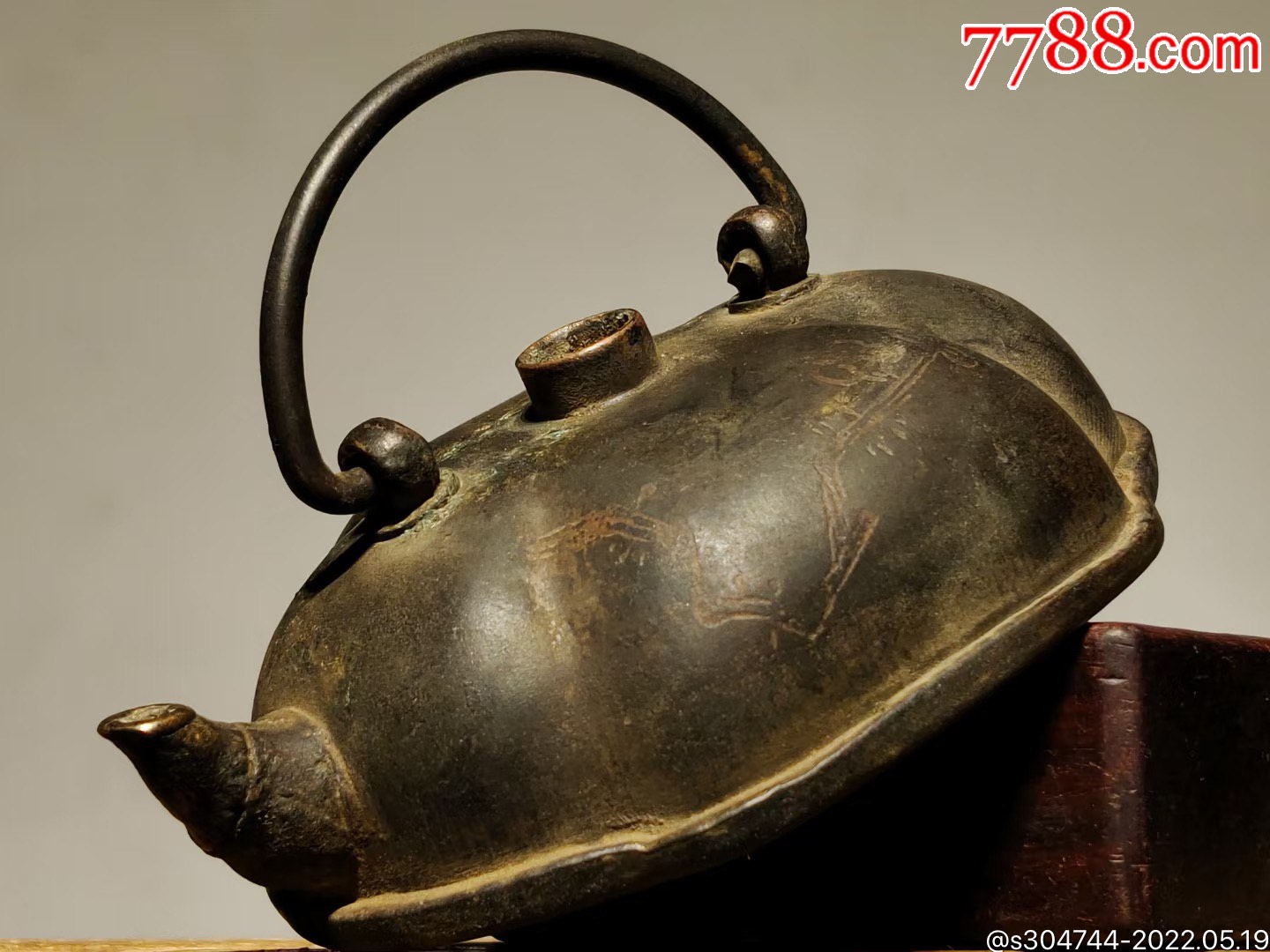 旧藏荣宝斋铜制墨水壶文房用造型雅致小巧有趣尺寸高5公分长85