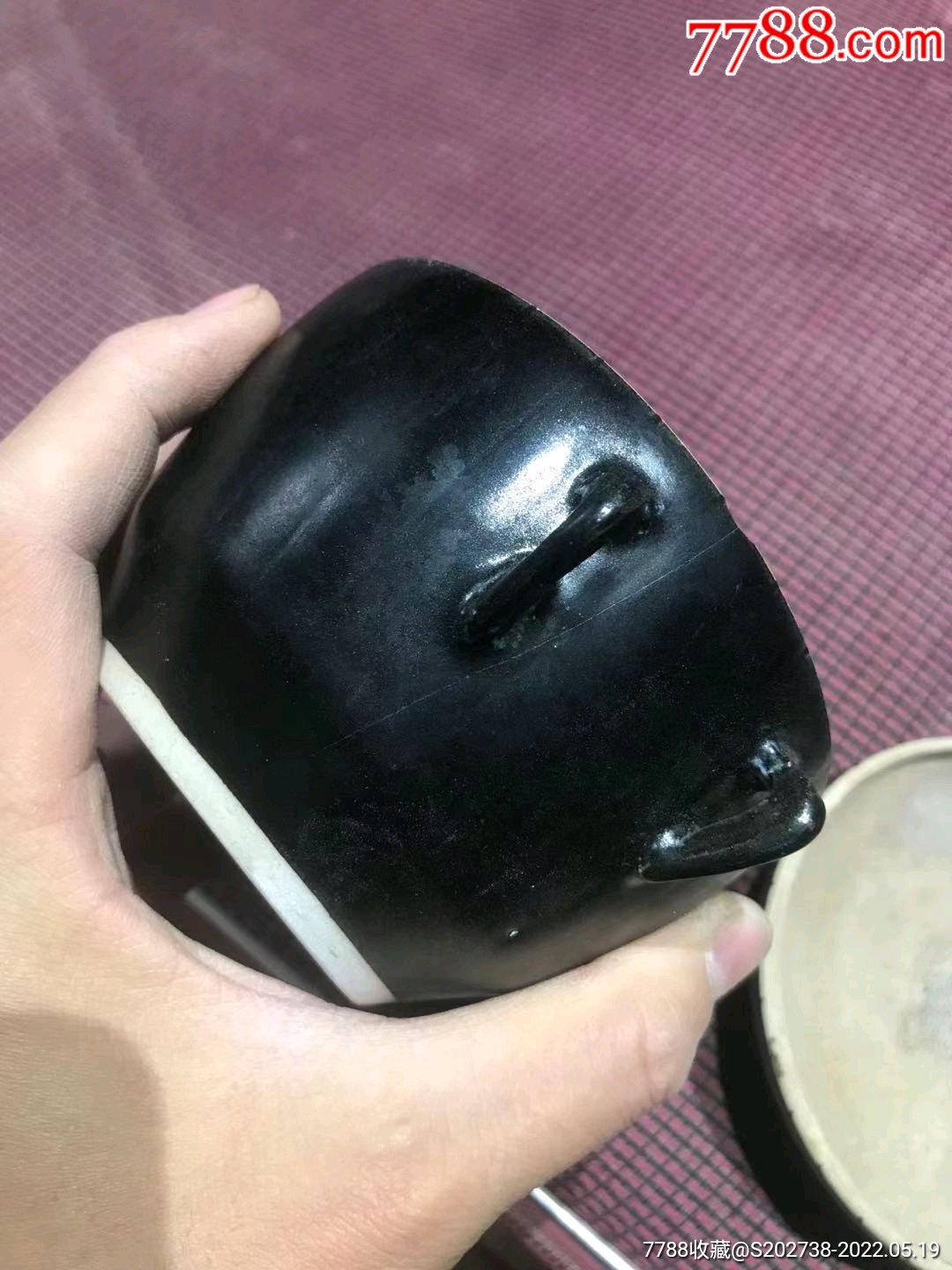 黑釉糖缸民国糖缸民国老糖缸两耳双系糖缸