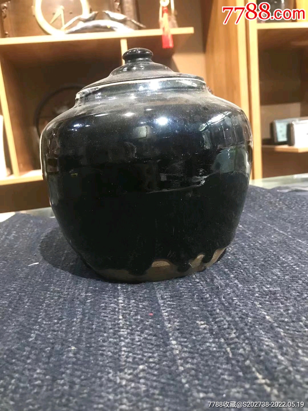 黑釉罐子将军罐老窑罐子