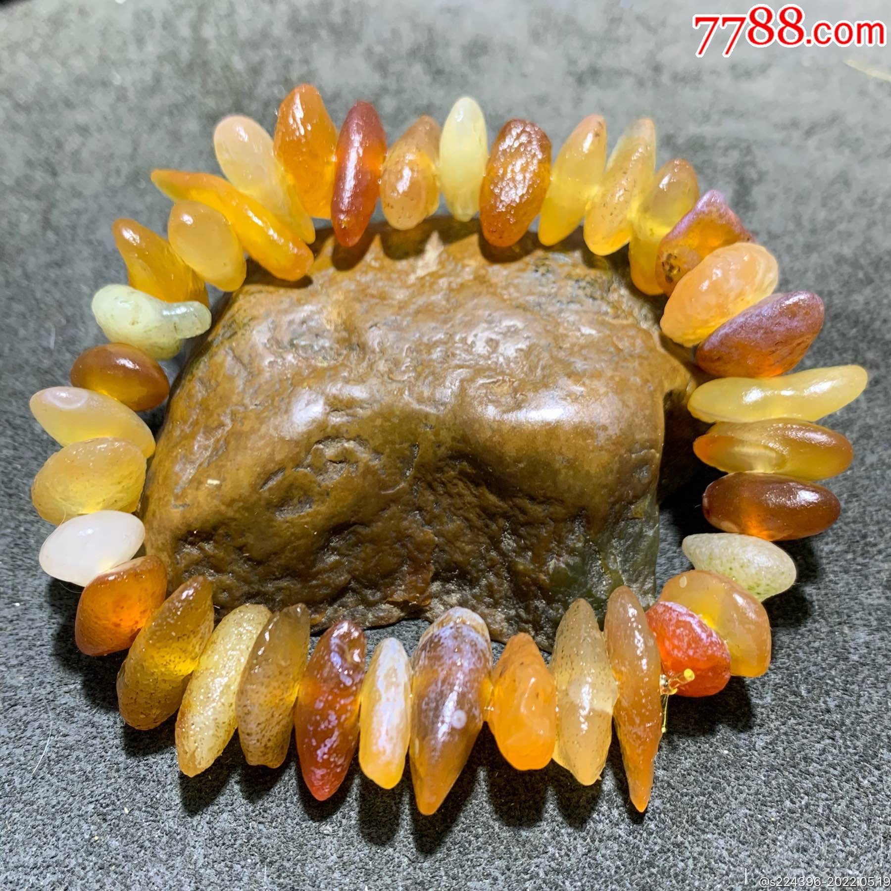 精美阿拉善瓜子型原石手串一条,_玛瑙_第1张_7788茶具