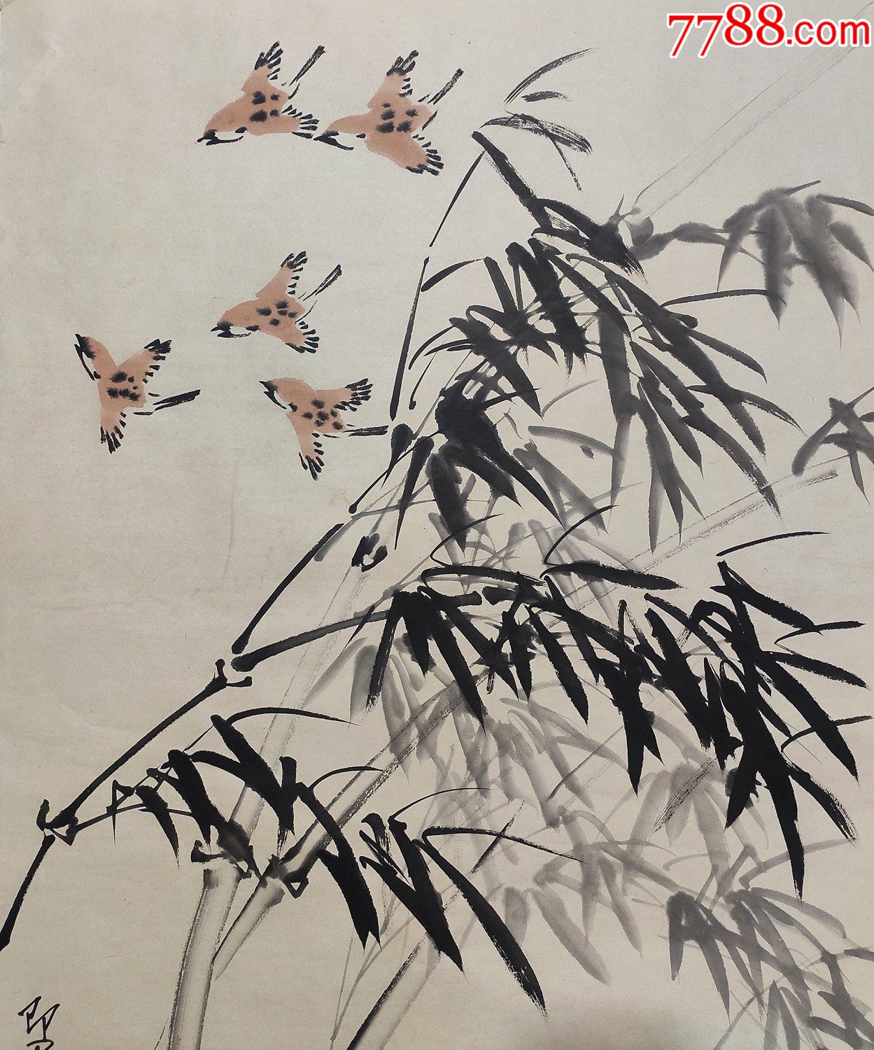 台湾十大书画名家之一【陈丹诚】花鸟_花鸟国画原作_第2张_7788印章