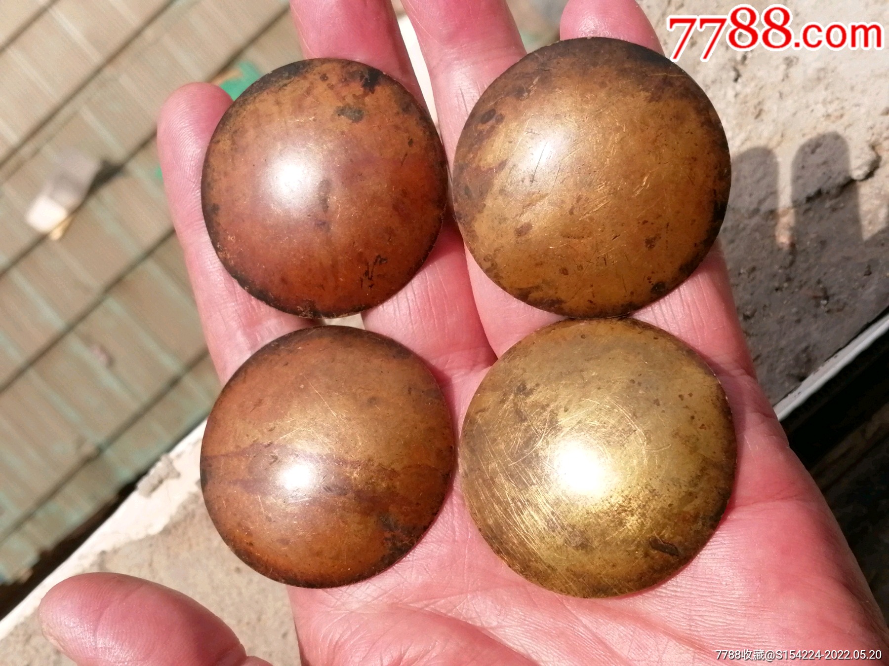 清代老铜马鞍花马鞍扣四个