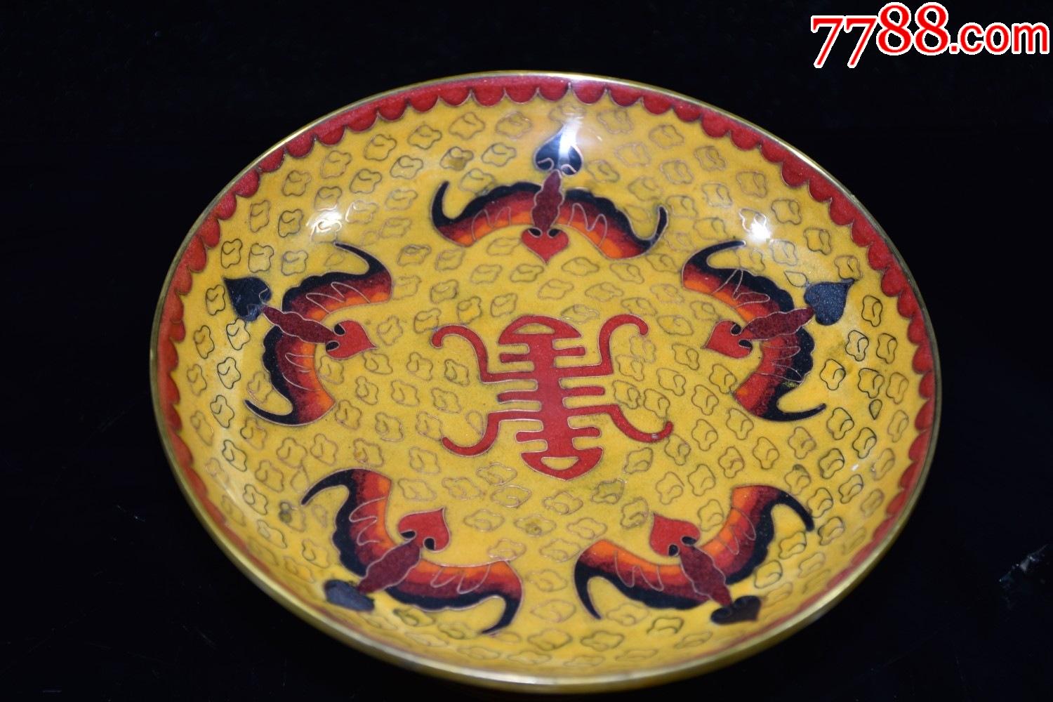 景泰蓝掐丝五福捧寿