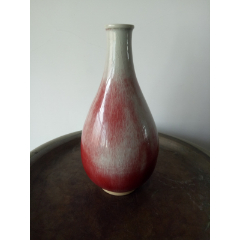 中国　哥釉　葫蘆瓶　V　R6927E 清中晚期钧红釉仙鹤纹葫芦瓶福禄瓶大吉瓶-红釉瓷-7788旧书网