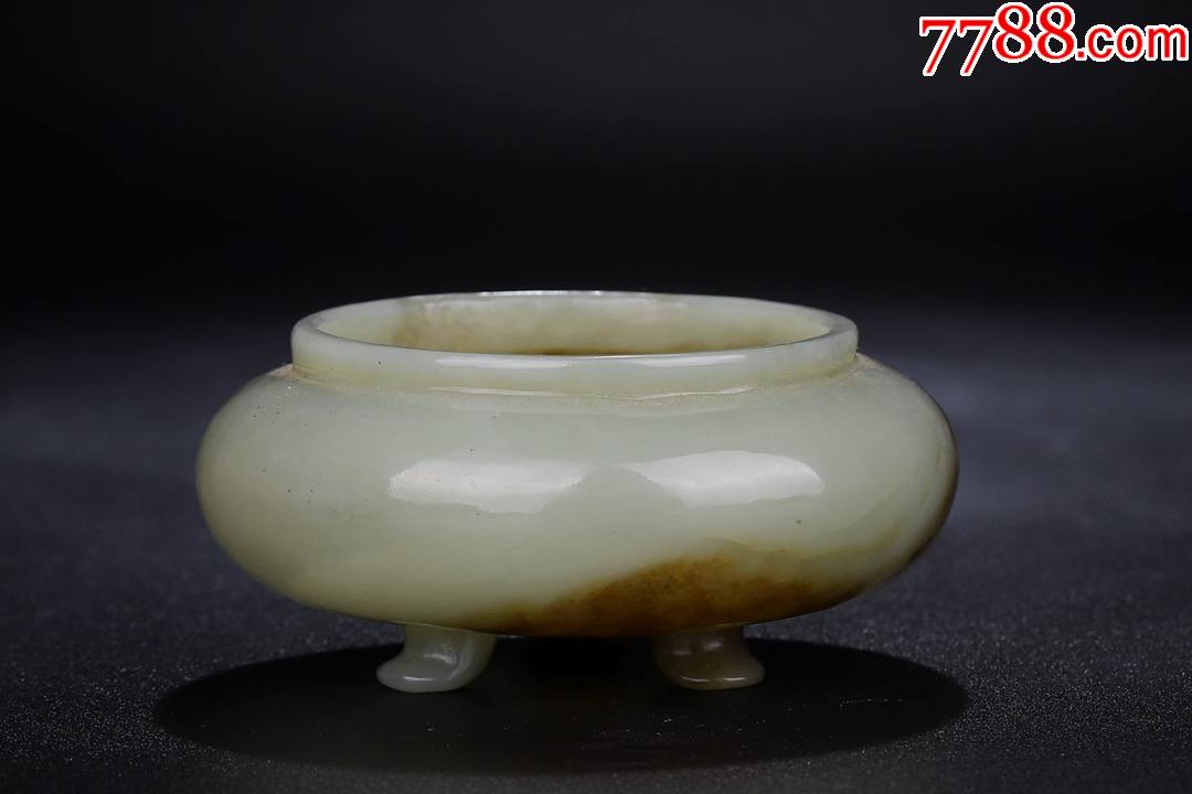旧藏和田玉三足香炉a101s22f