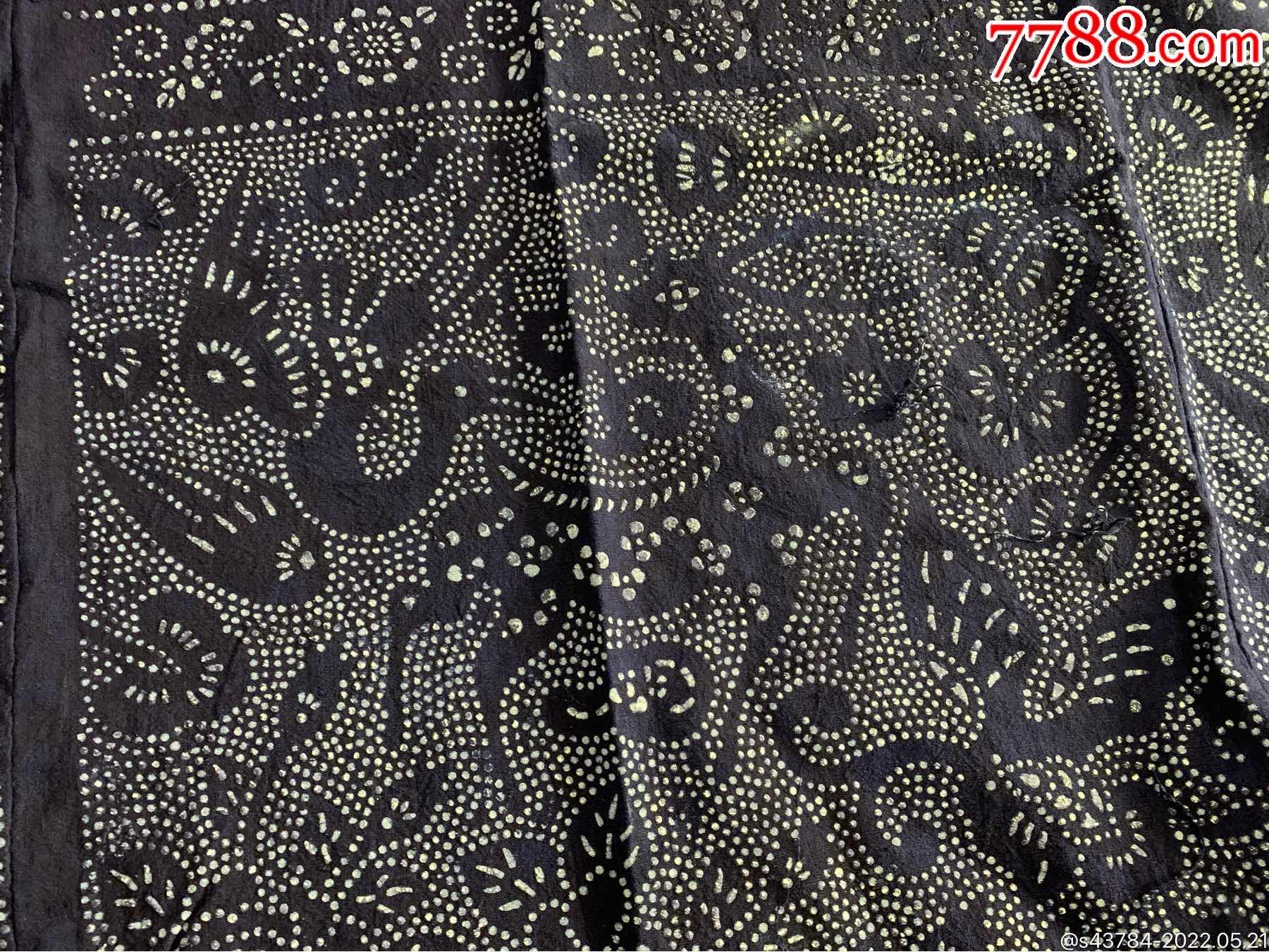 蓝印花布被套鹿鹤同春被面被套手织布全棉