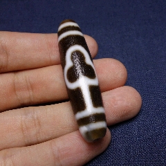 高油血丝龙纹九眼天珠天眼佛珠宝珠陪珠收藏佩戴精品-价格:398元-se