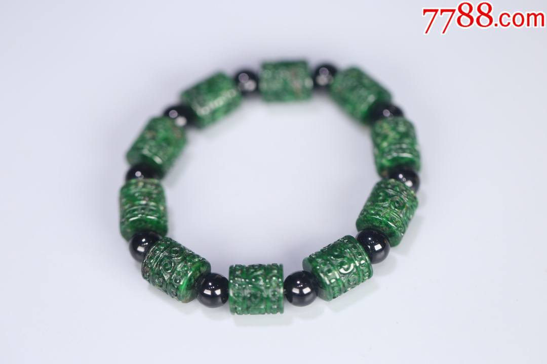 翡翠桶珠手串