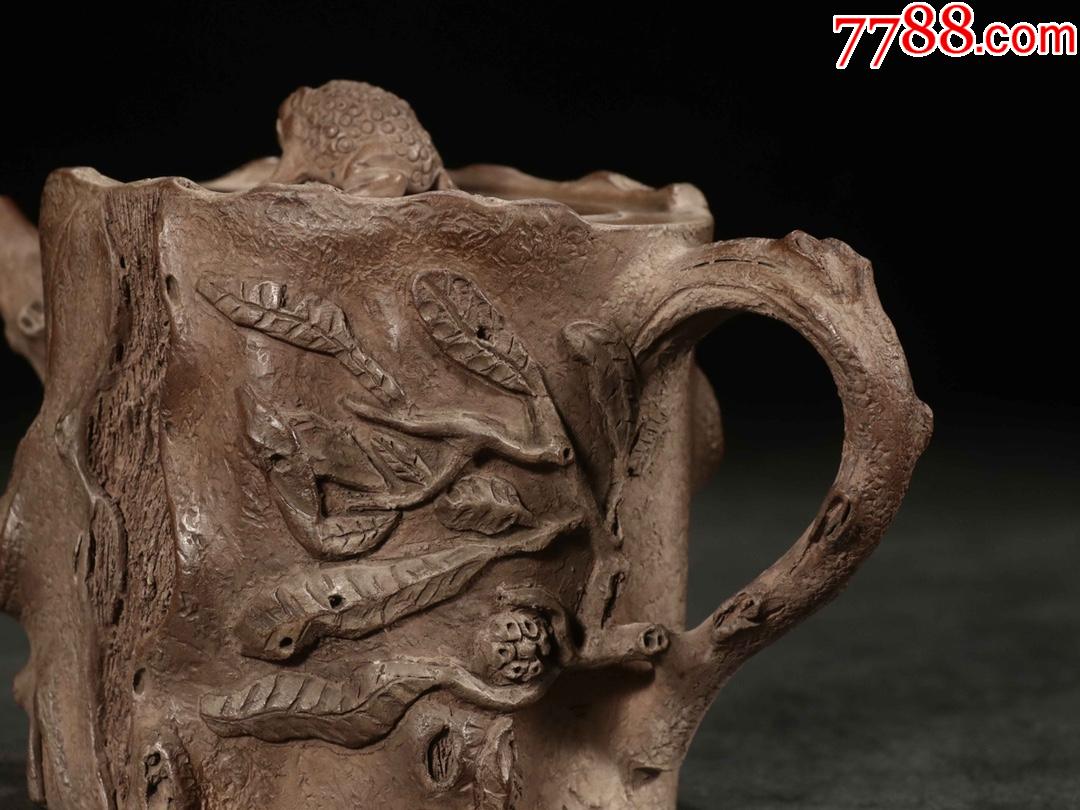 紫砂青蛙钮树桩壶蒋氏燕亭