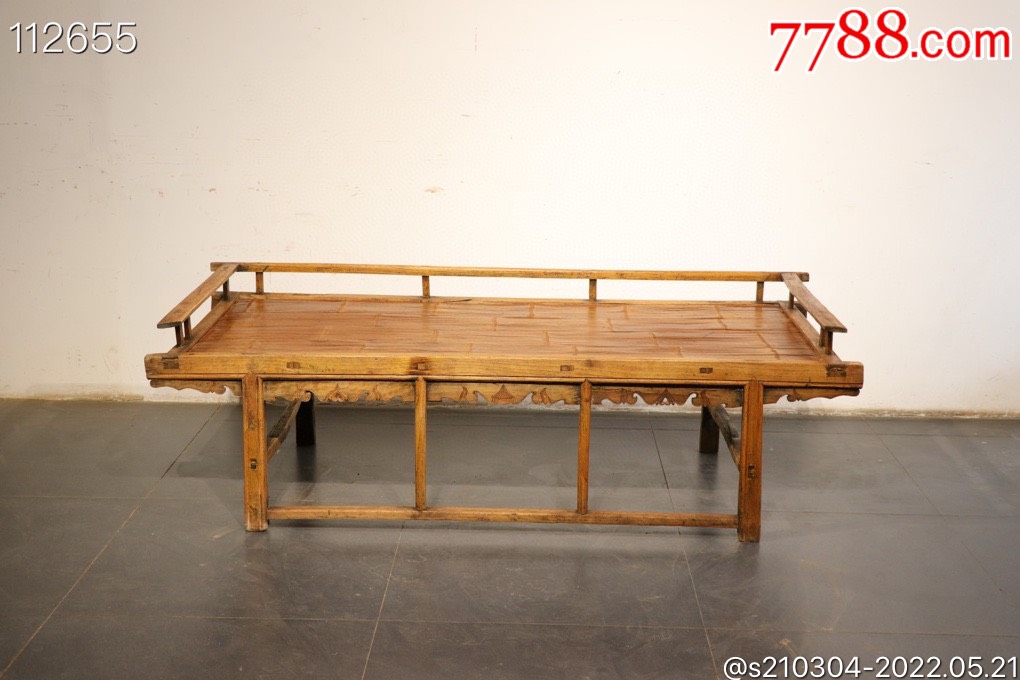 宋元风格，榆木+竹，小凉床。长200，宽82，高63-价格:3180元-se87231474-木床/木榻-零售-7788收藏__收藏热线