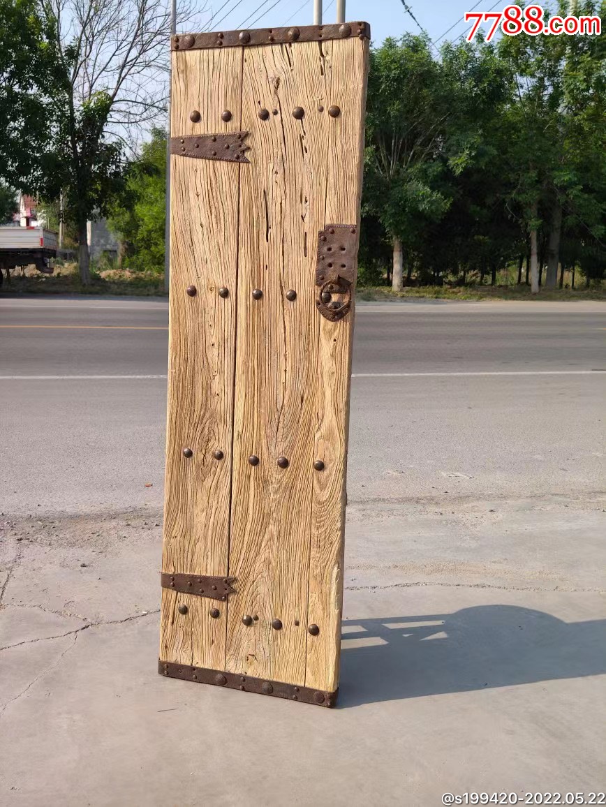 风化榆木老铁艺门板茶台装饰皆上品