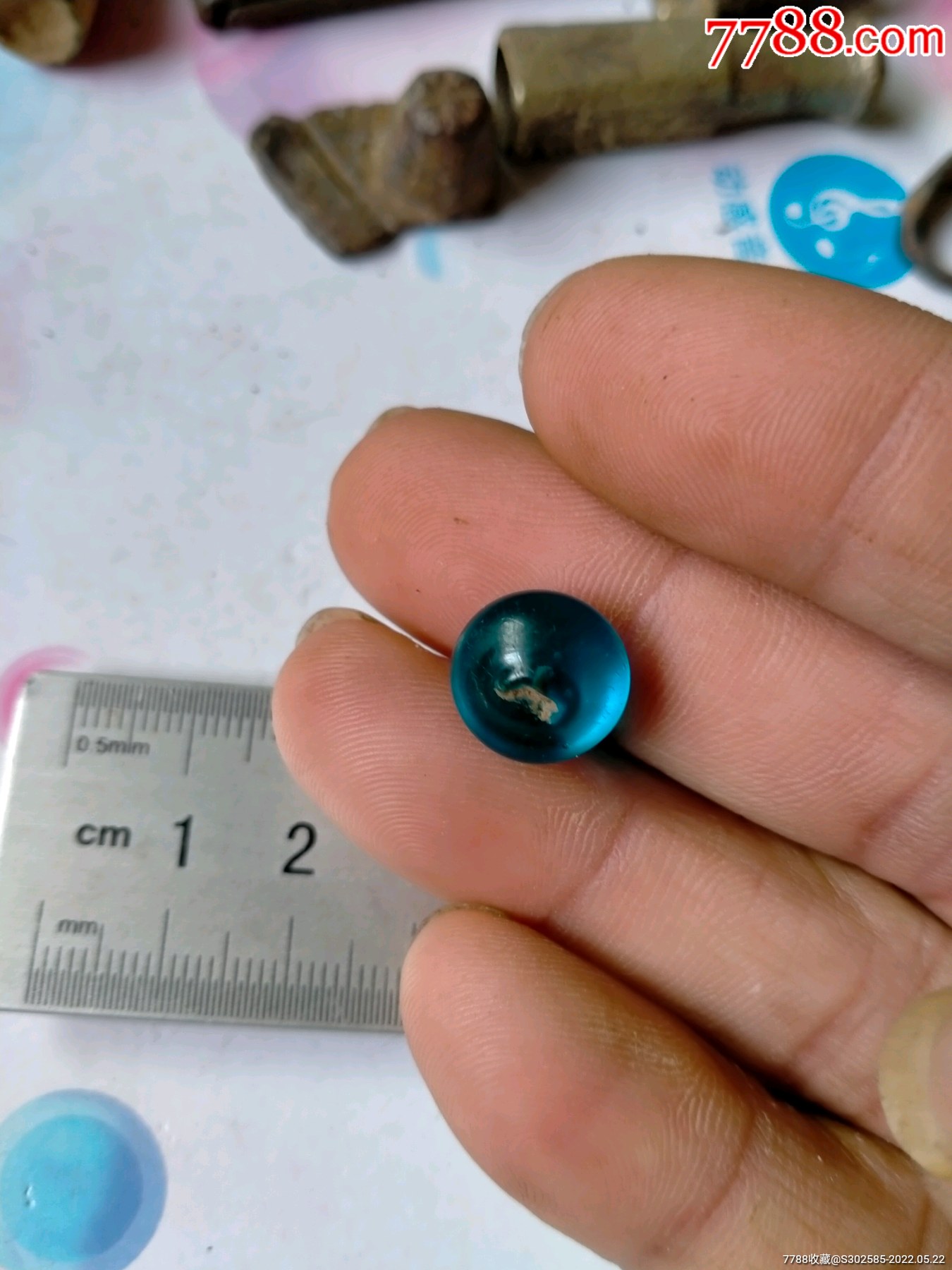 老东西老物件老琉璃古代琉璃镶嵌件保真保_琉璃珠/球_配件图片_收藏