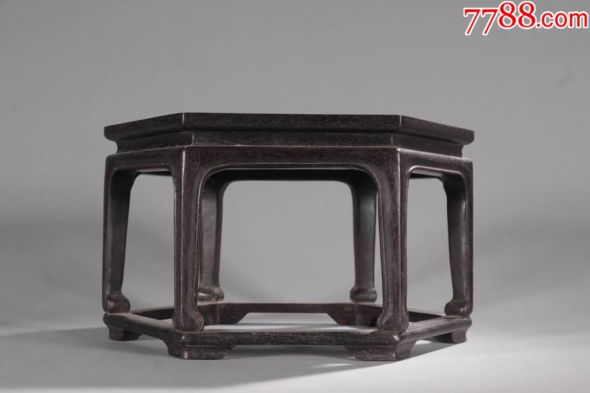 小叶紫檀木六方文房座子
