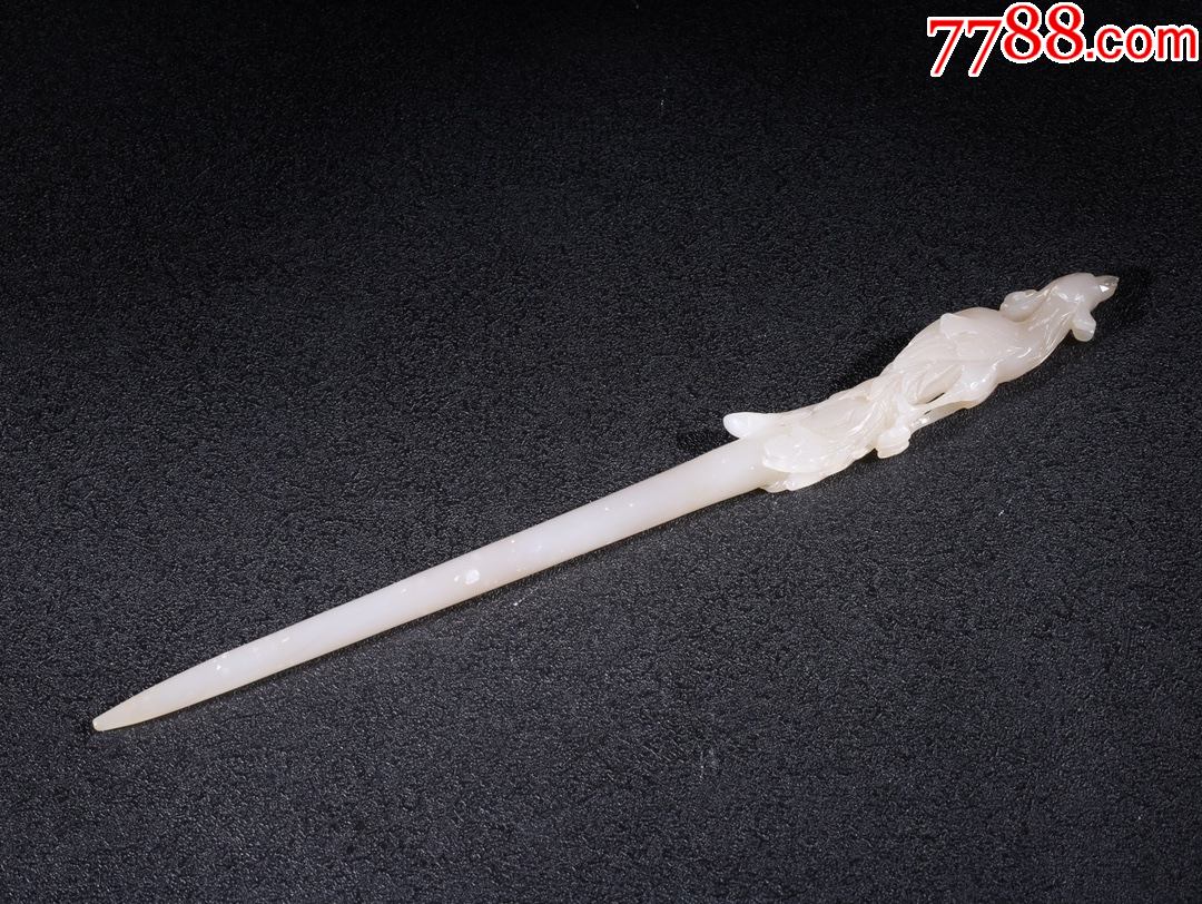 和田白玉凤首发簪