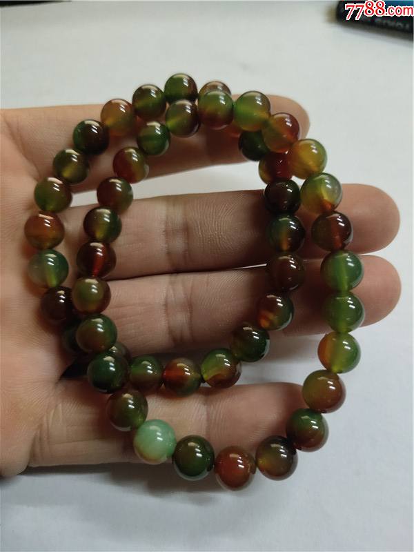 孔雀玛瑙手链2串合售