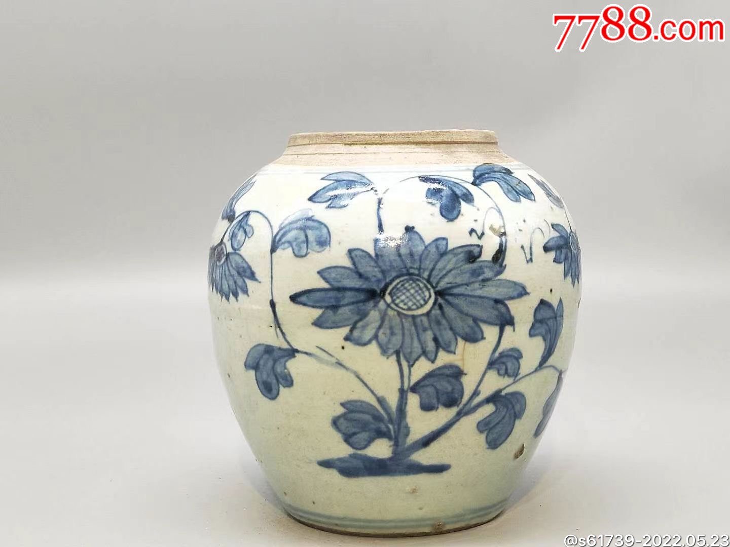 清代青花茶叶罐