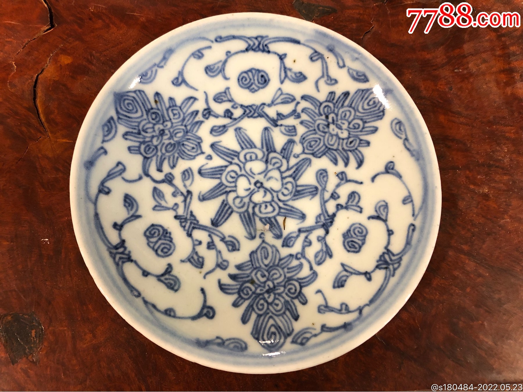 晚清青花盘_青花瓷_第1张_7788茶具