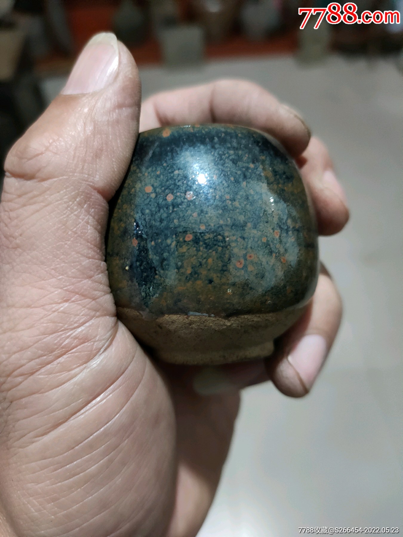 清代紫金釉鸡心罐,_酱釉瓷/紫金釉_收藏价格_鉴定交易_7788瓷器网