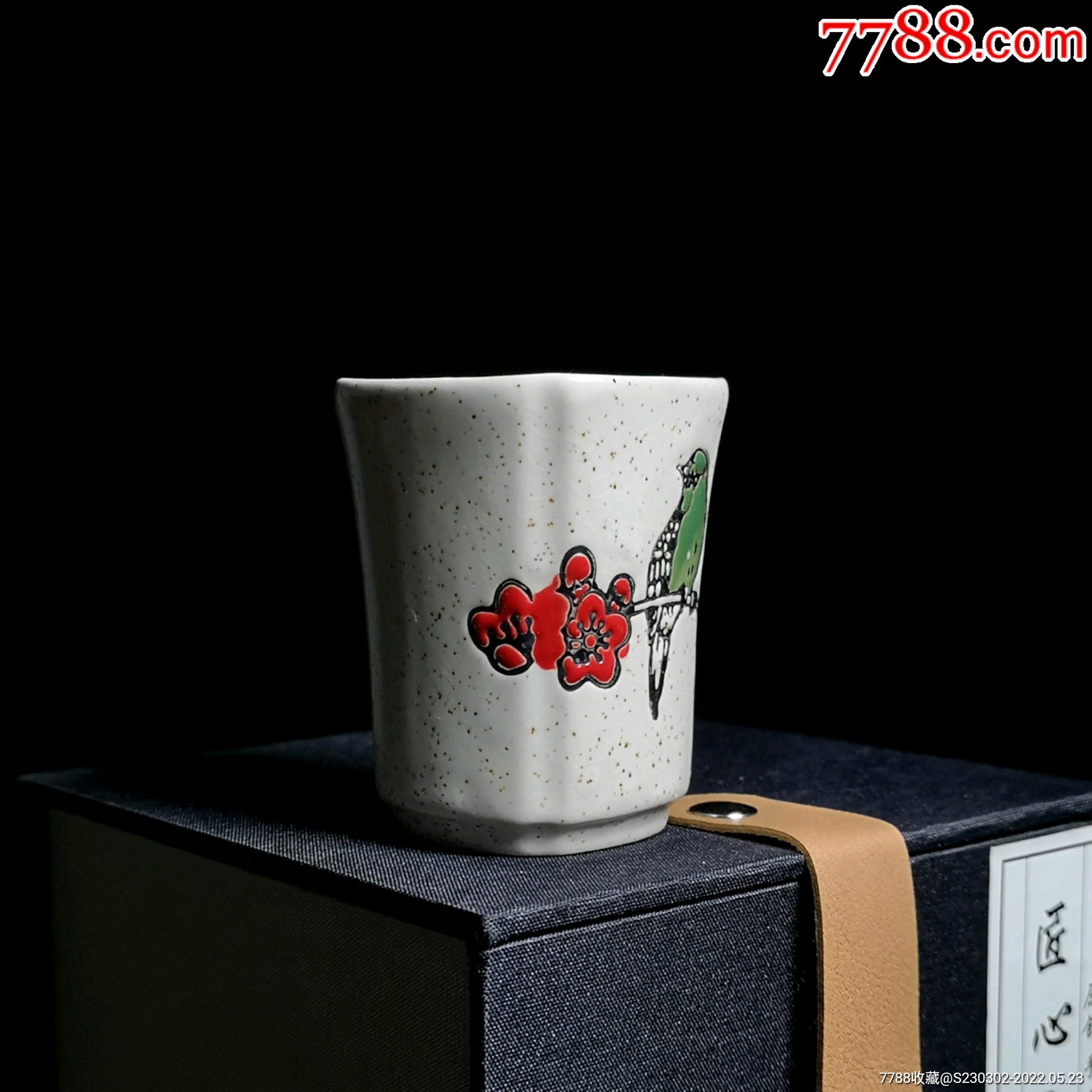 茶杯手绘五彩花鸟主人杯子_彩绘瓷/彩瓷_第2张_7788小人书