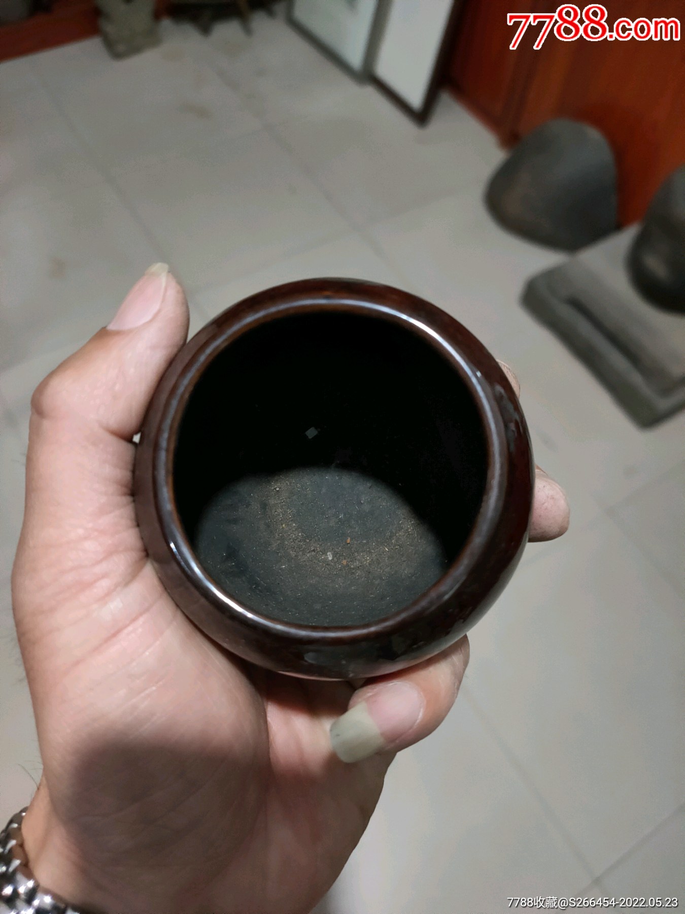 清代紫金釉小罐