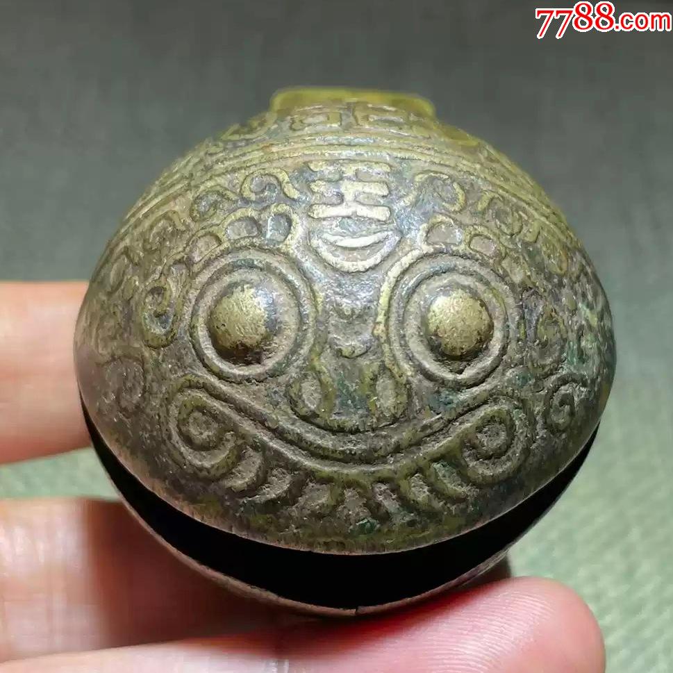 礼记款虎头铜铃铛-价格:380元-se87258621-铜铃/铃铛-零售-7788陶器