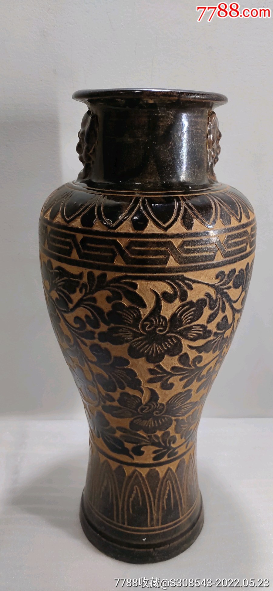 磁州窑剔花大瓶_第1张_7788陶瓷