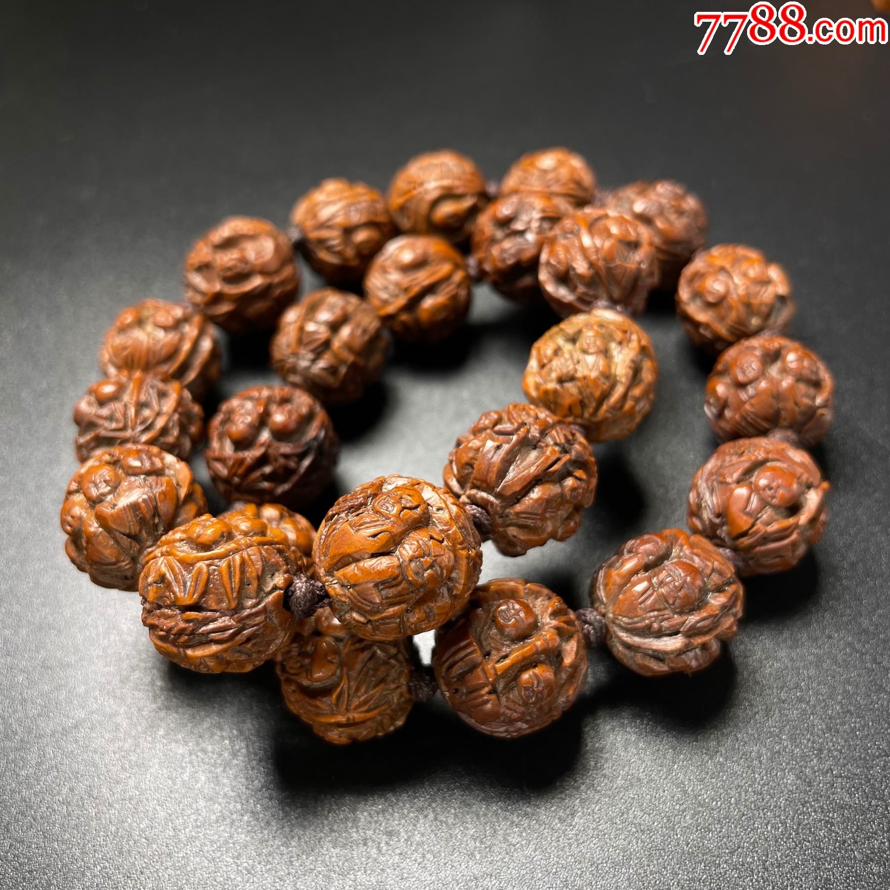 老桃核雕手串