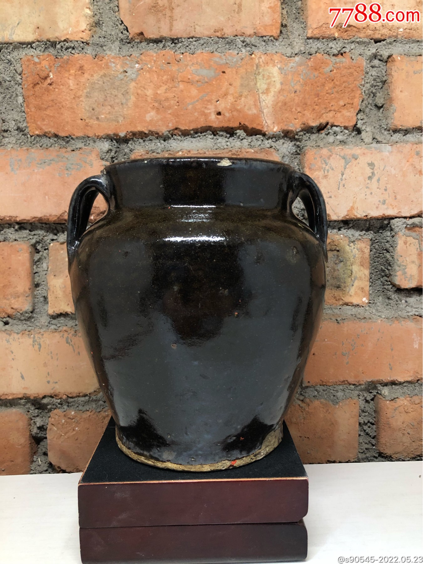 北方窑口四耳黑釉罐