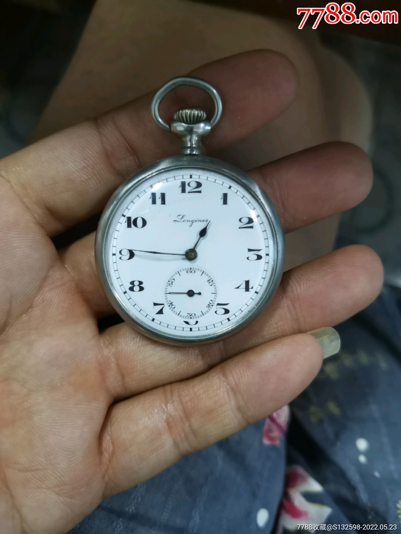 瑞士浪琴古董磁盘老怀表