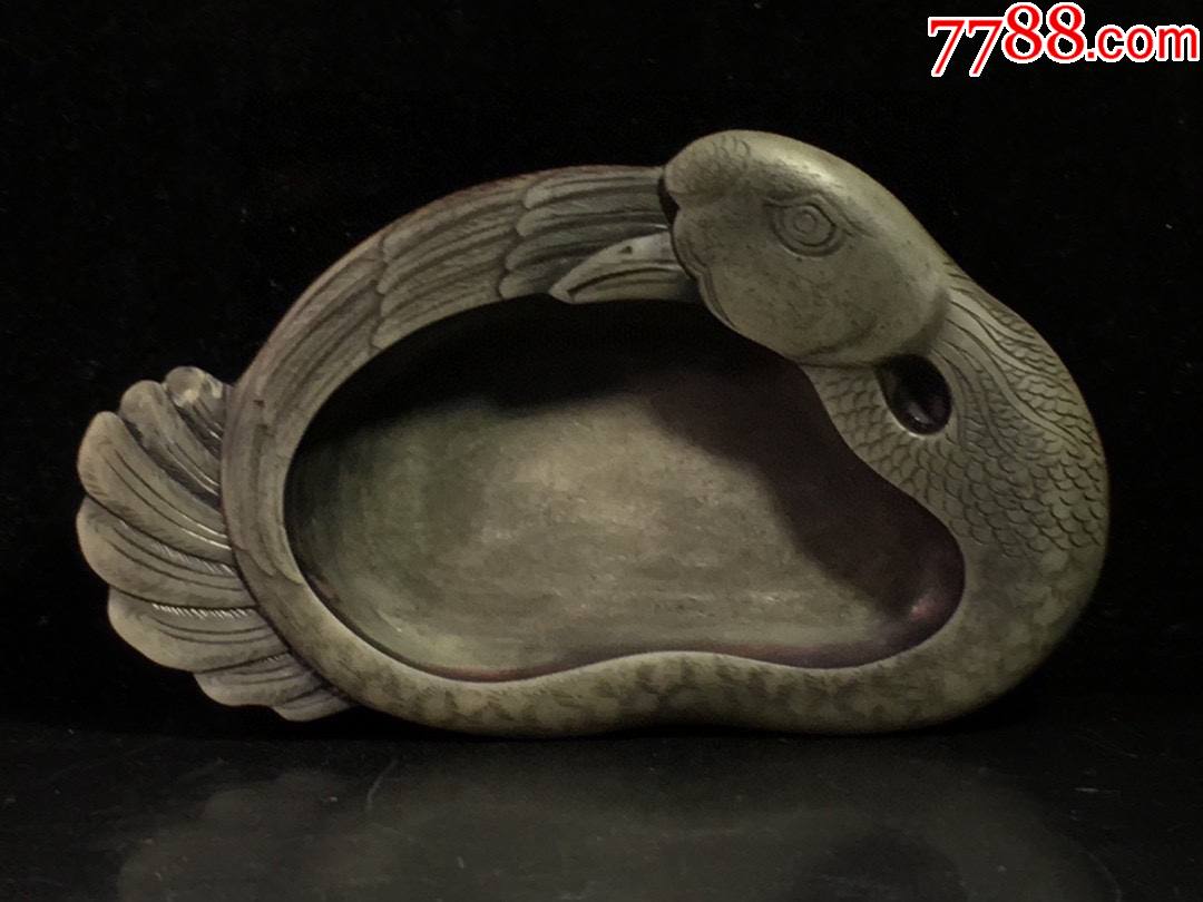 紫袍玉带石鹅形小笔洗