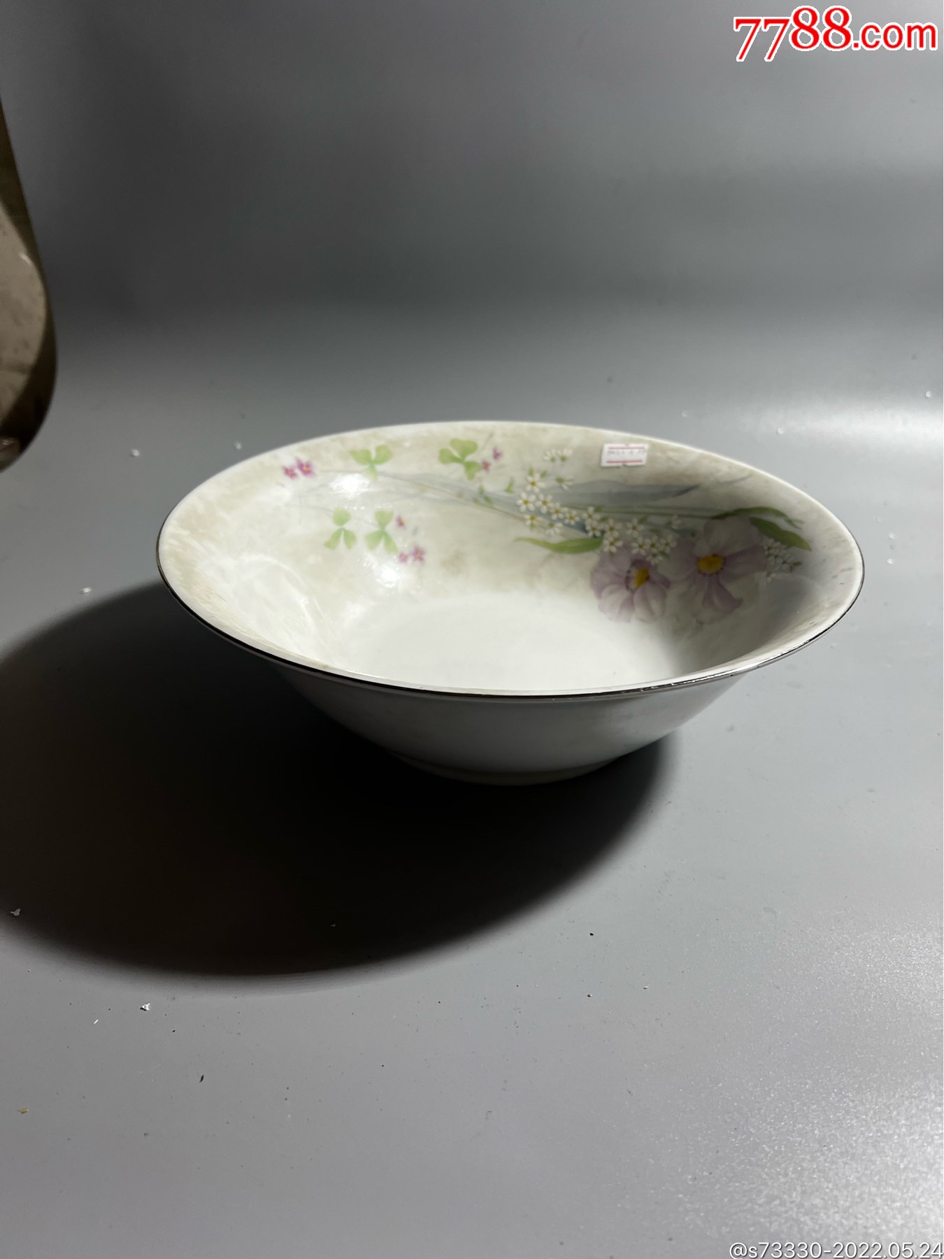 创汇期醴陵国光一枝花汤碗一只