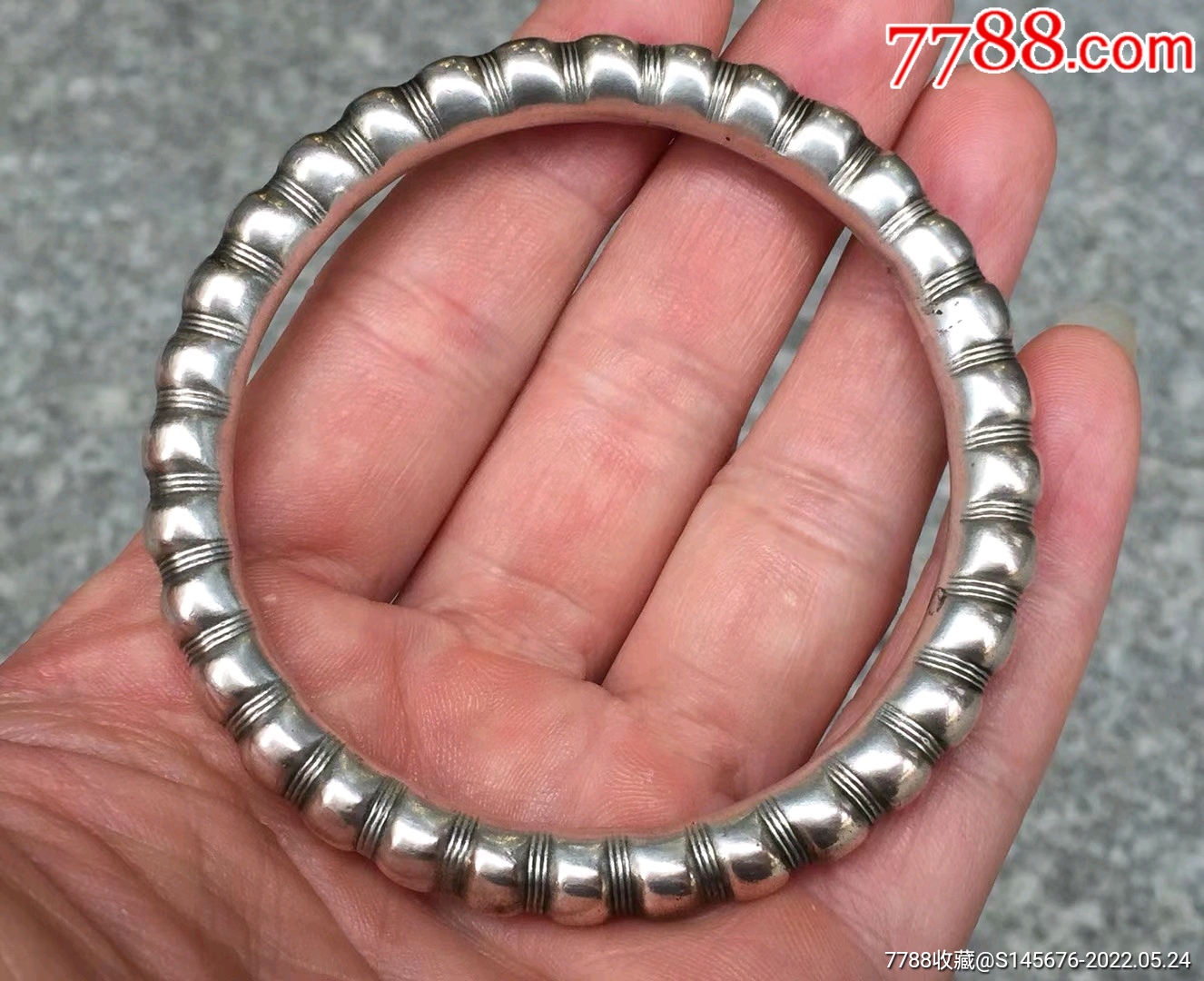 竹节老银镯_价格500元【民间老银饰品】_第1张_7788商城__七七八八