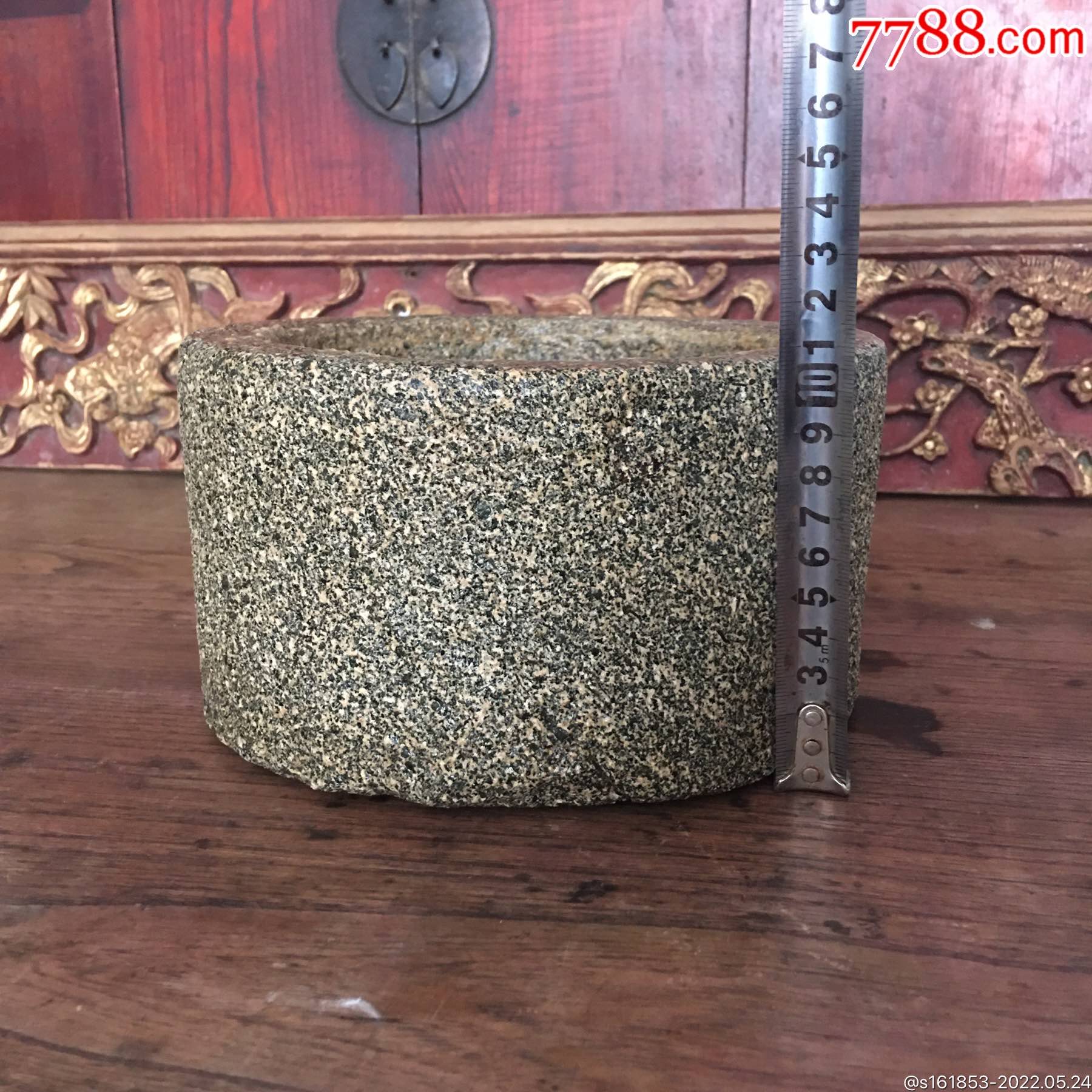 清代石盆石头花盆青石花盆