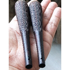 民国好品海南黄花梨木老二胡琴轴一对