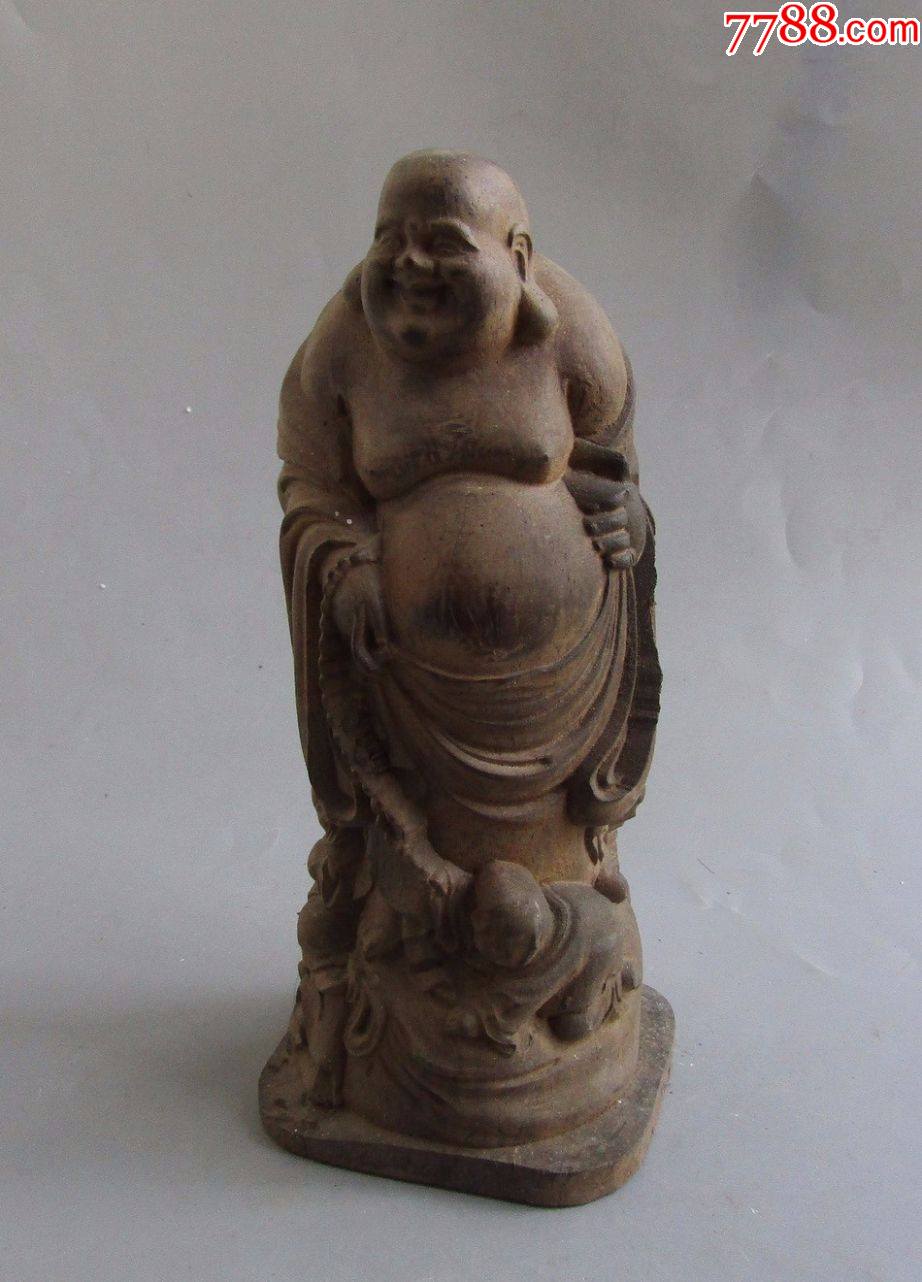 八十年代木雕弥勒佛像一尊