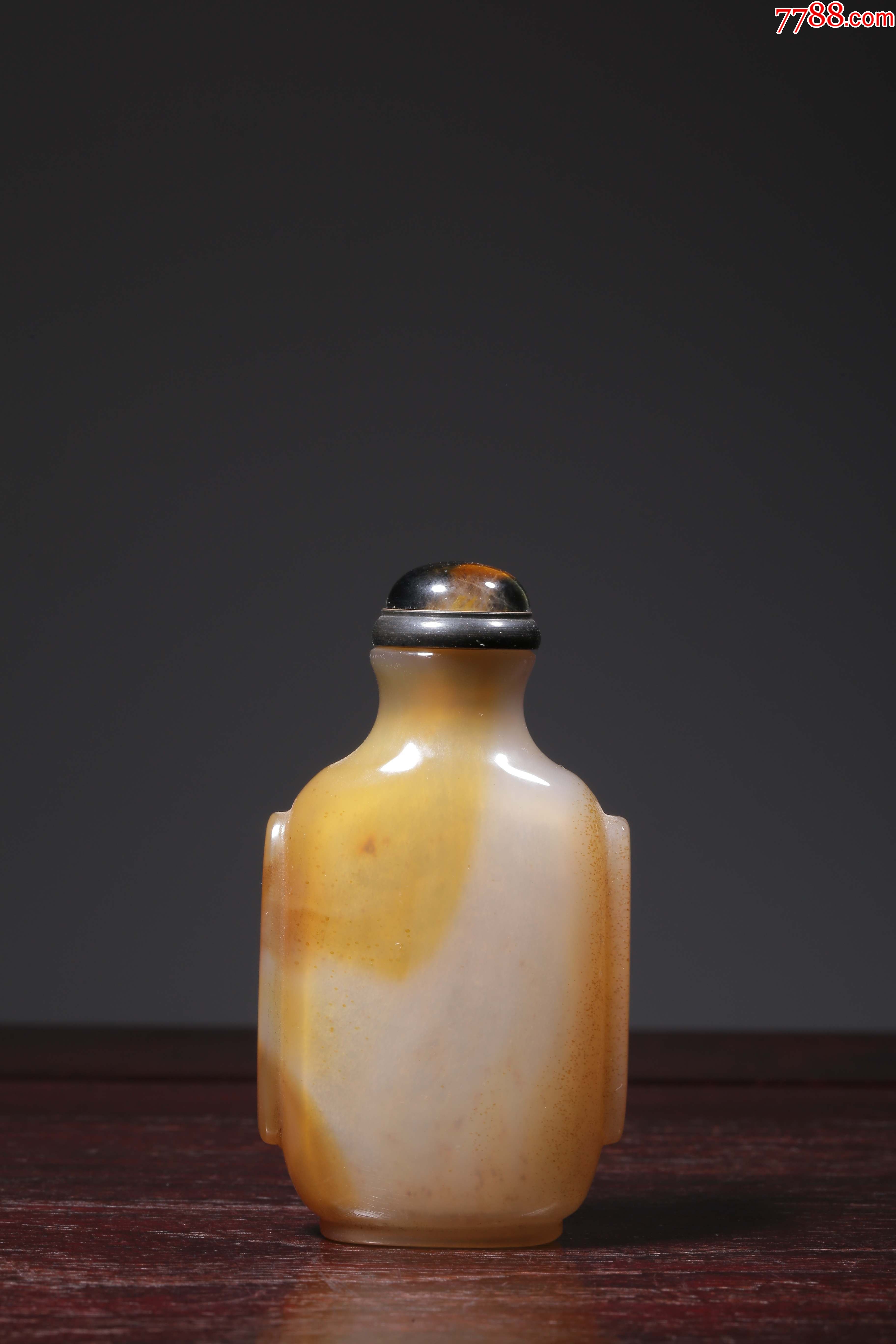 旧藏天然玛瑙鼻烟壶_鼻烟壶_图片价格_收藏鉴定_7788钱币网