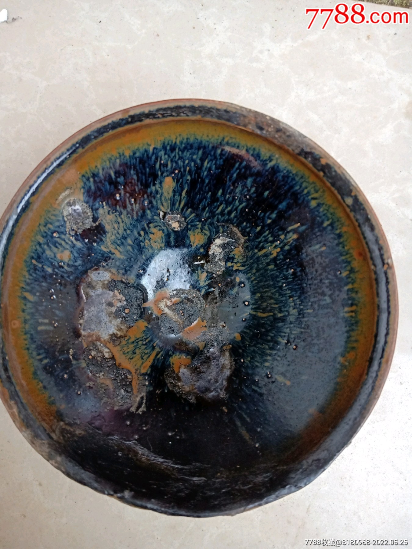 宋代建水窑兔毫盏a