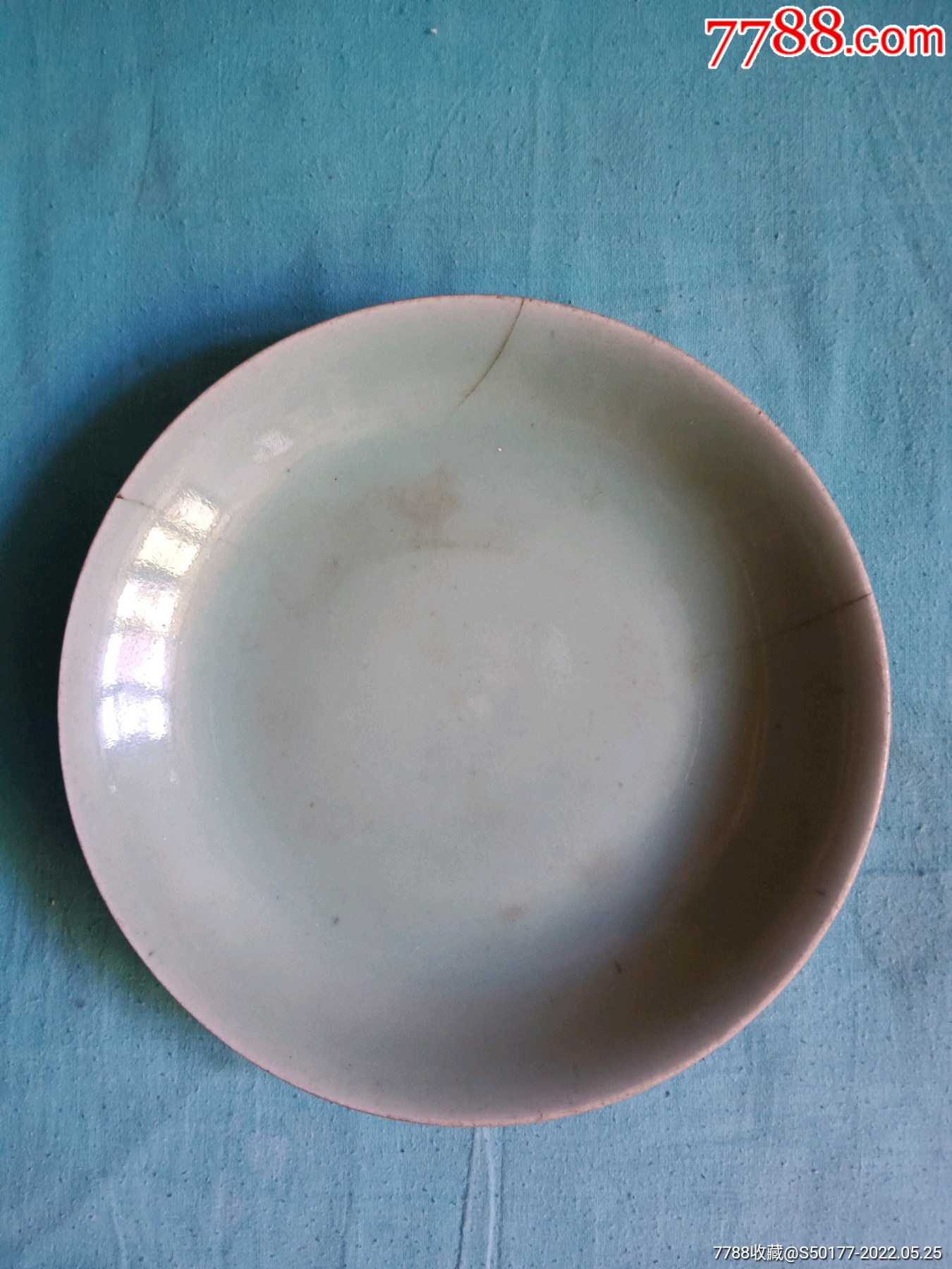 民国豆青釉瓷盘_碗/盘/碟_第1张_7788印章收藏