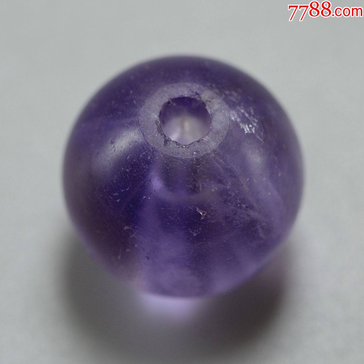 战汉高古紫水晶珠吊坠挂件圆珠佩饰古珠